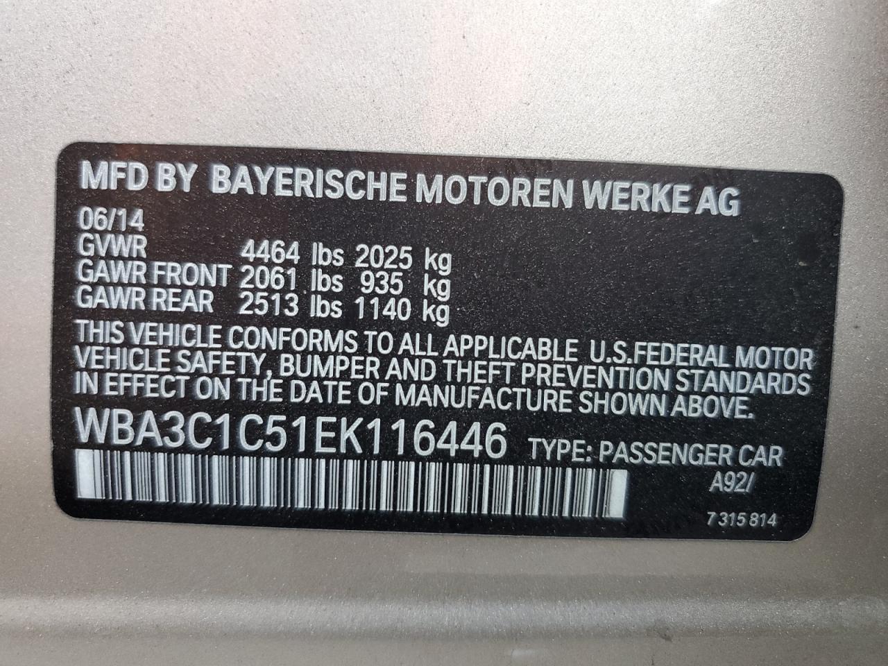 BMW 3 SERIES I SULEV