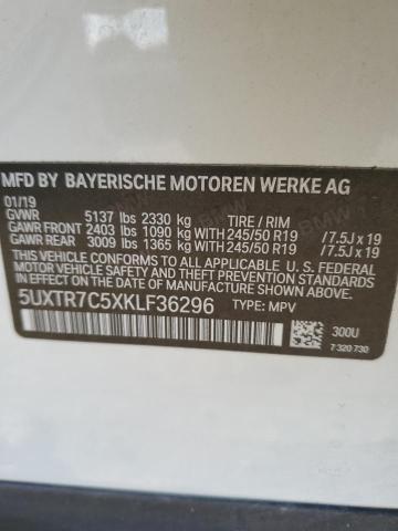 2019 BMW X3 SDRIVE3 5UXTR7C5XKLF36296