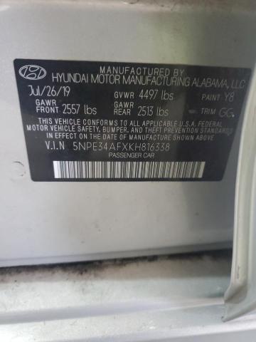 2019 HYUNDAI SONATA LIM #3294480554