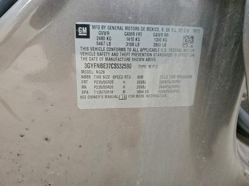 2012 CADILLAC SRX PERFOR #3296224432