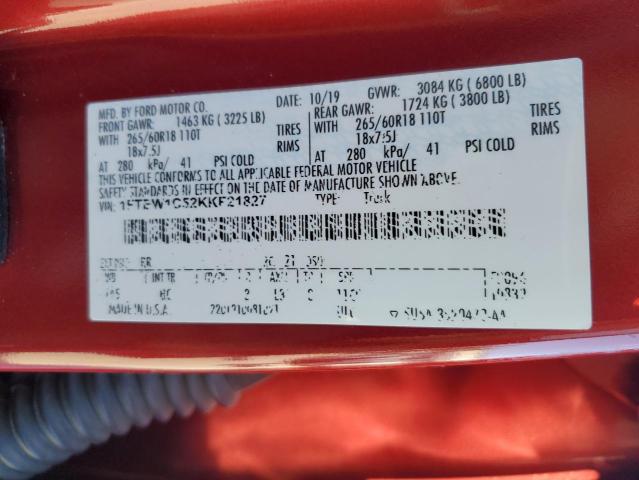 2019 FORD F150 SUPER #3296355184