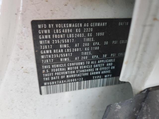 2018 VOLKSWAGEN TIGUAN LIM WVGBV7AX4JK005122