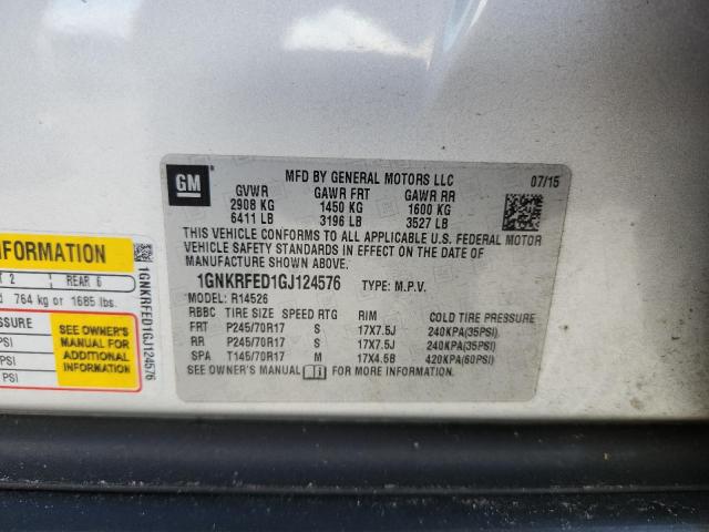 2016 CHEVROLET TRAVERSE L #3302836896