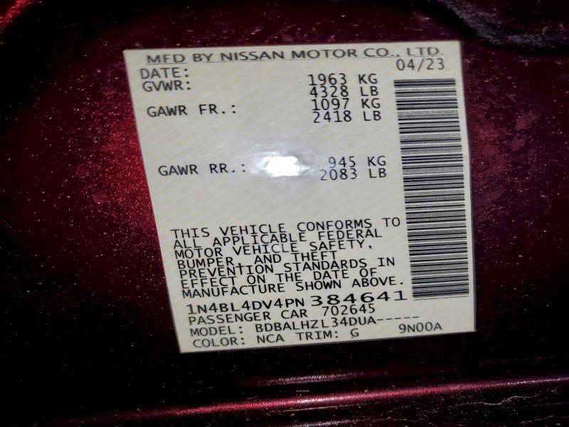 2023 NISSAN ALTIMA SV #3305214016