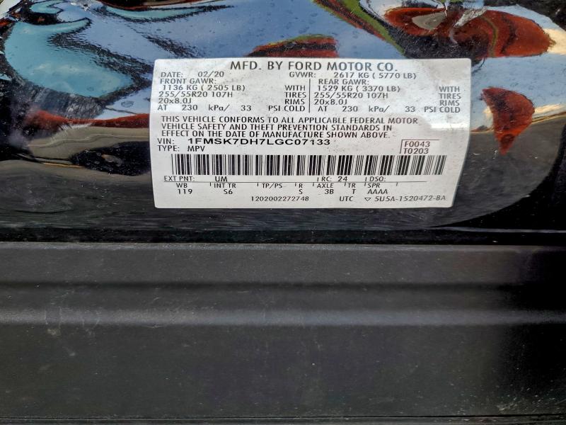 2020 FORD EXPLORER X #3301752360