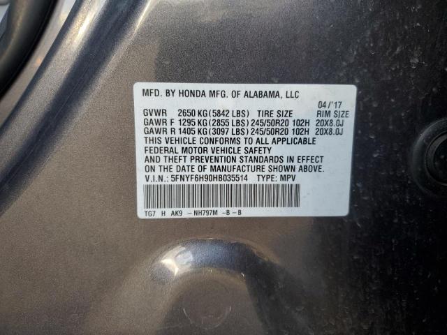 2017 HONDA PILOT TOUR #3290601798