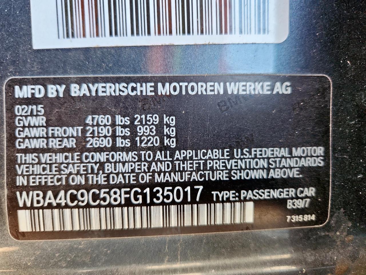 BMW 4 SERIES XI GRAN COUPE SULEV