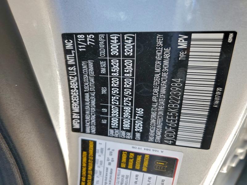 2019 MERCEDES-BENZ GLS 450 4M #3301593638