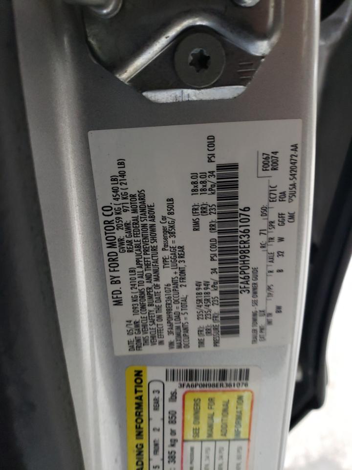 Lot #3301944421 2014 FORD FUSION SE