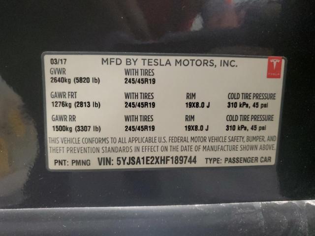 2017 TESLA MODEL S #3316872084