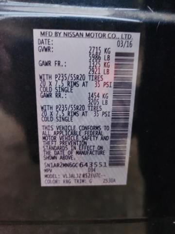 2016 NISSAN PATHFINDER #3291364147