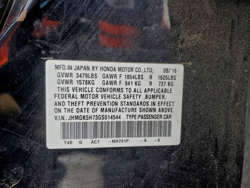 2016 HONDA FIT EX #3312471613