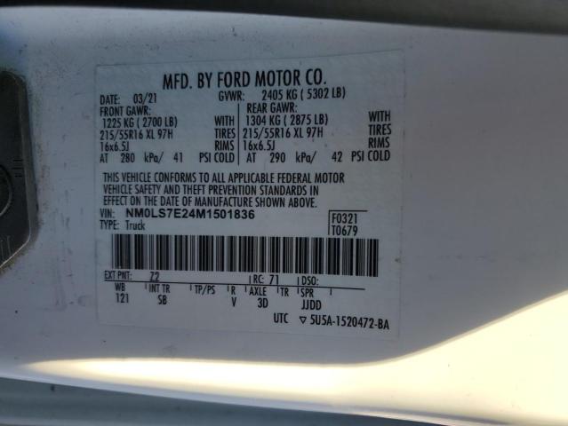 2021 FORD TRANSIT CO #3304652995