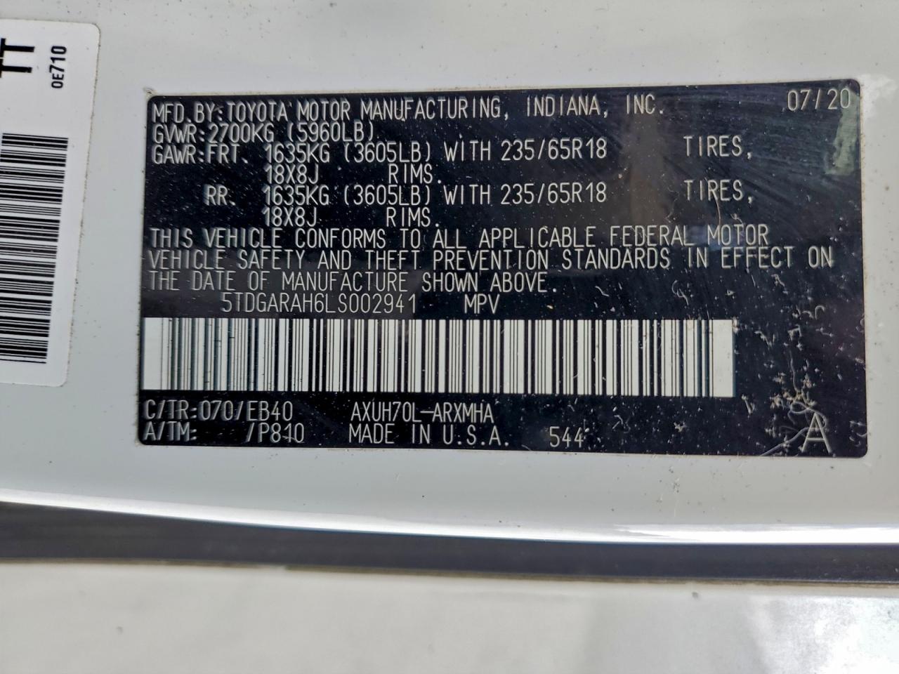 TOYOTA HIGHLANDER HYBRID XLE