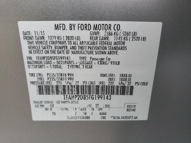 2015 FORD TAURUS SE #3293345427