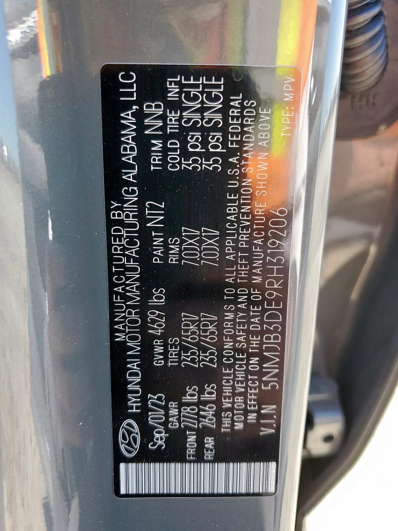 2024 HYUNDAI TUCSON SEL - 5NMJB3DE9RH319206