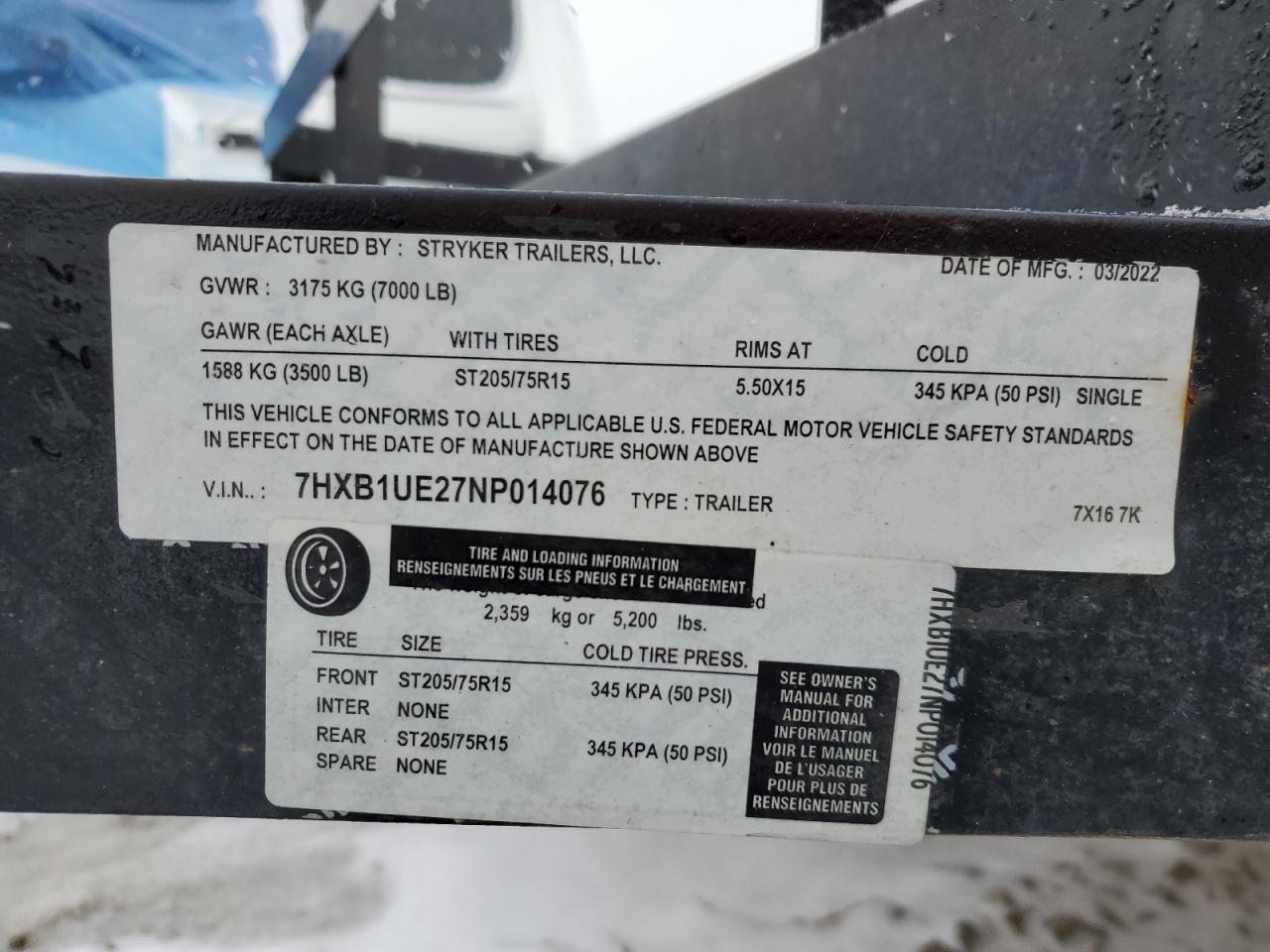 Lot #3284666320 2022 STRYKER UNKNOWN