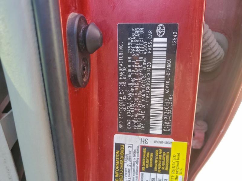 2009 TOYOTA CAMRY BASE #3297316427