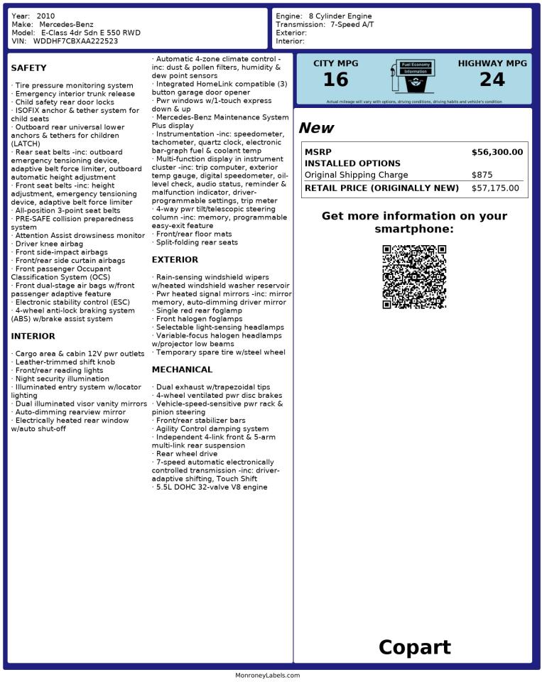 MERCEDES-BENZ E-CLASS 550