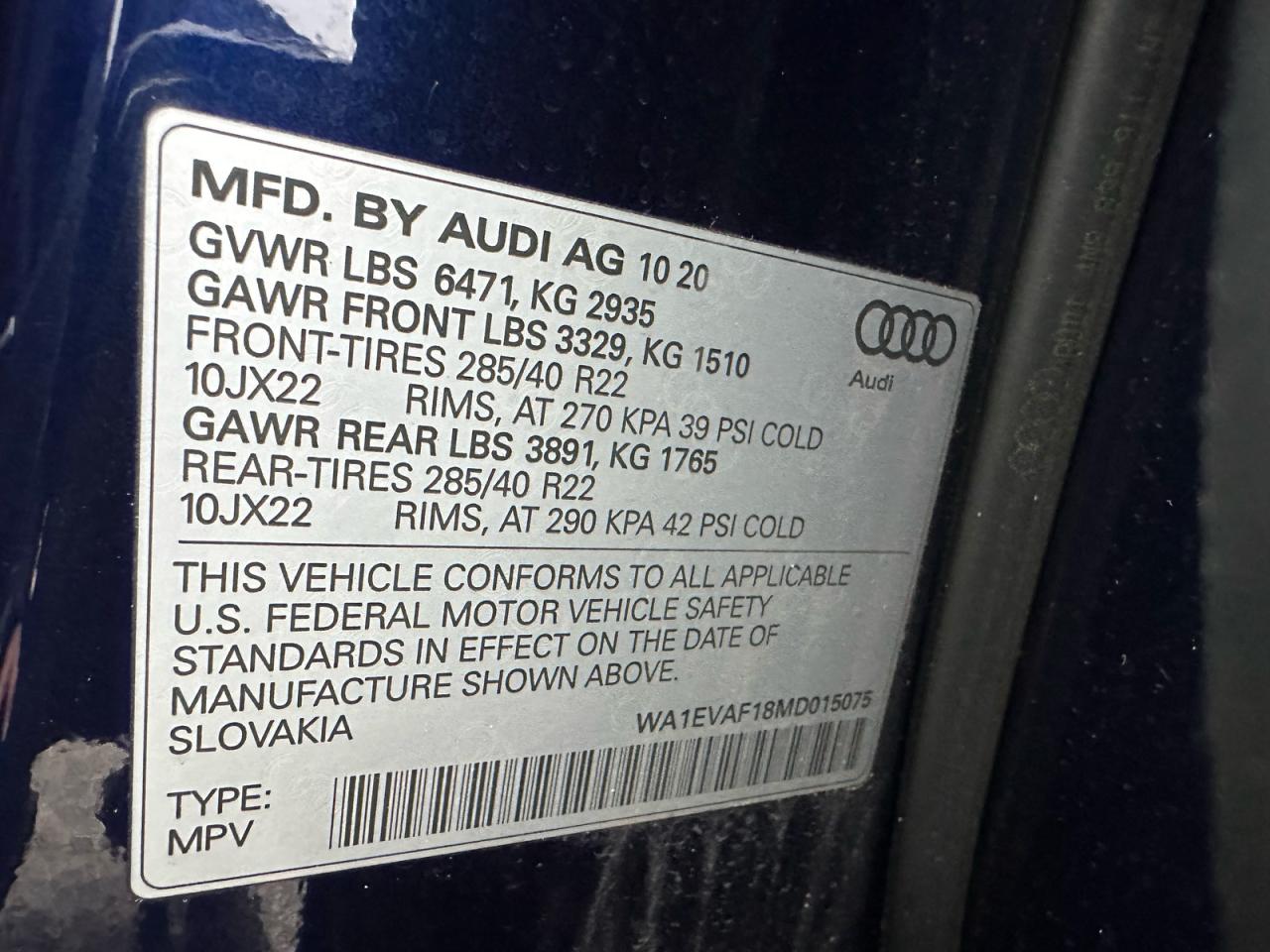 AUDI Q8 PREMIUM PLUS S-LINE