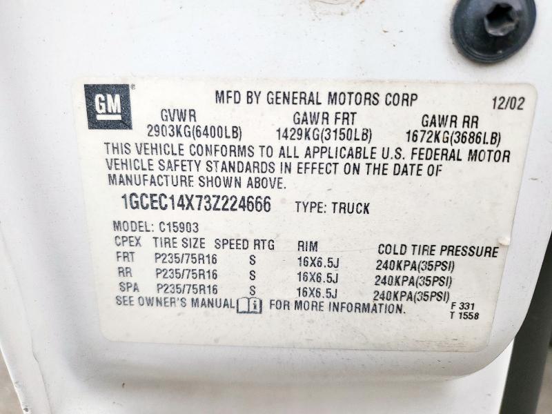 2003 CHEVROLET SILVERADO #3311479269