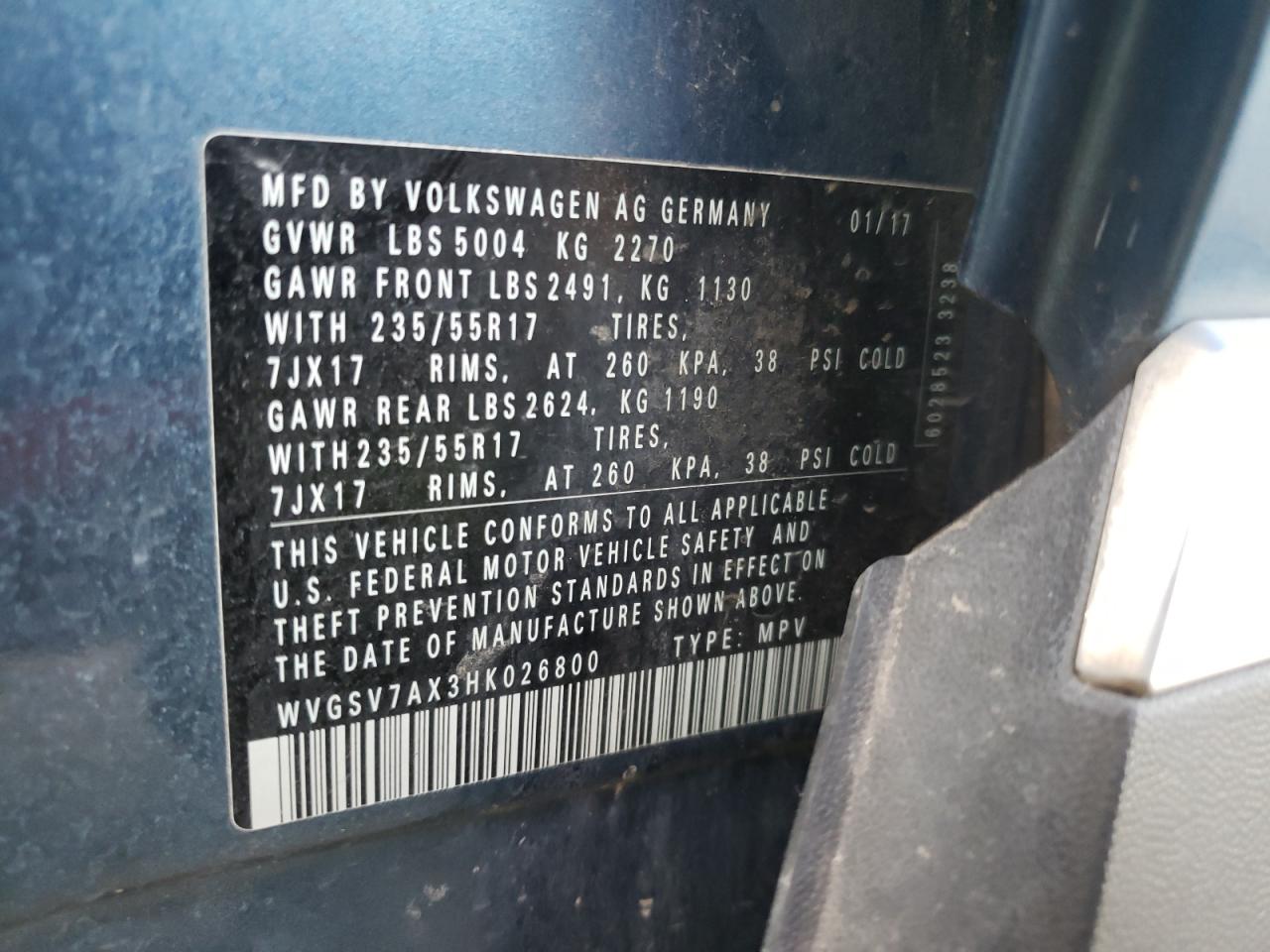 VOLKSWAGEN TIGUAN WOLFSBURG