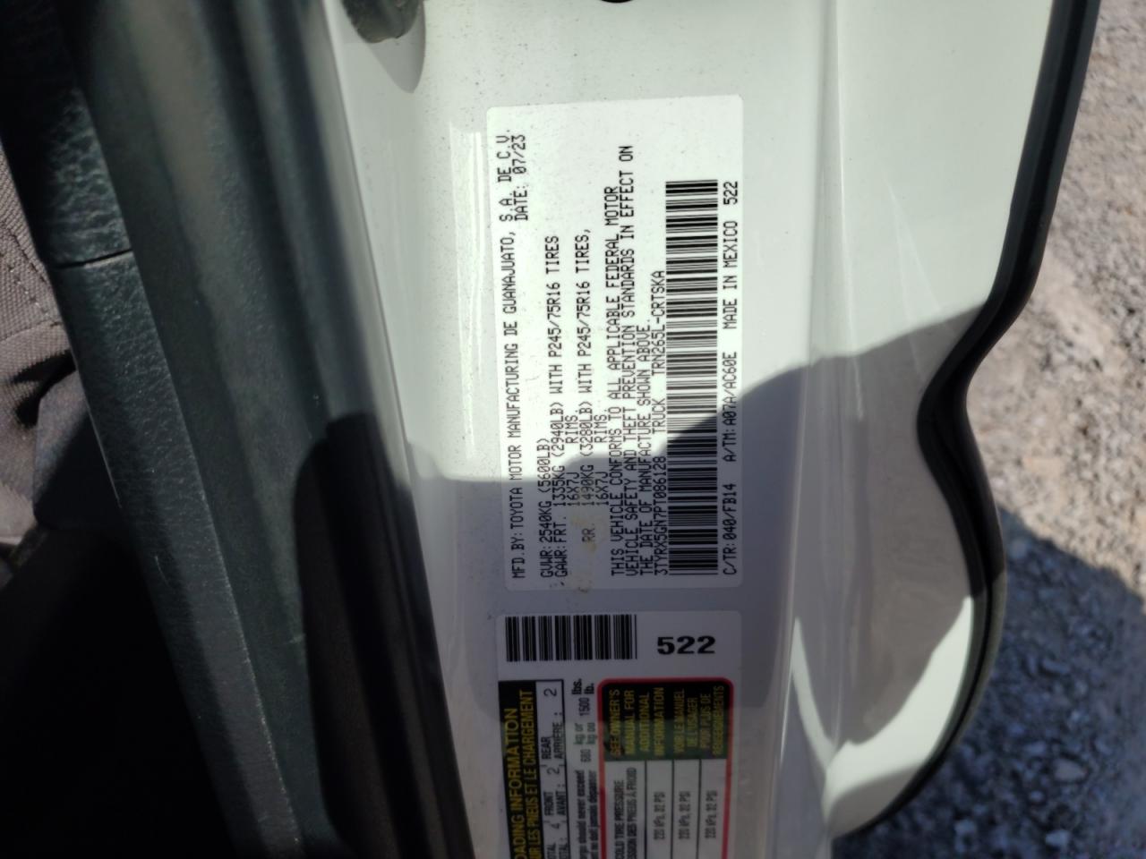 TOYOTA TACOMA ACCESS CAB