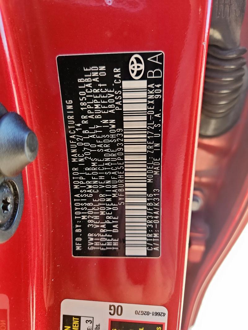 2014 TOYOTA COROLLA L #3291521950