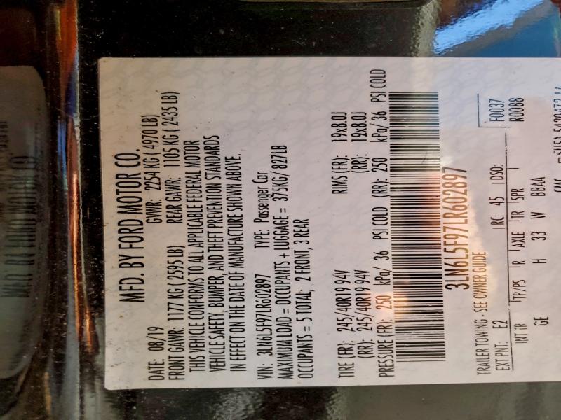 2020 LINCOLN MKZ RESERV #3302852915