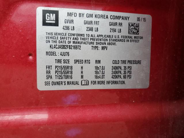 2015 BUICK ENCORE #3293454409