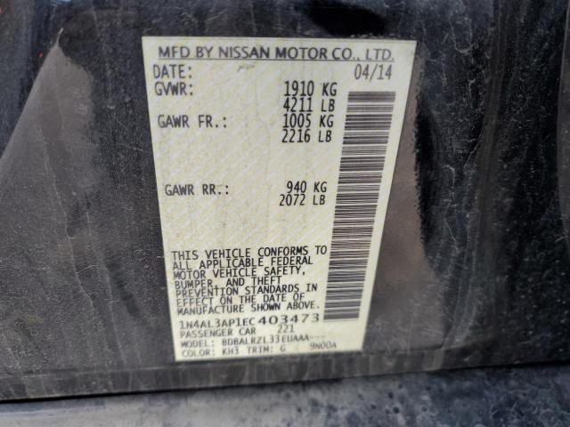 2014 NISSAN ALTIMA 2.5 #3296897870