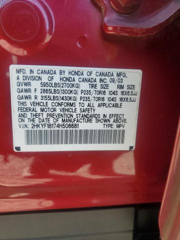 2004 HONDA PILOT LX #3291416152