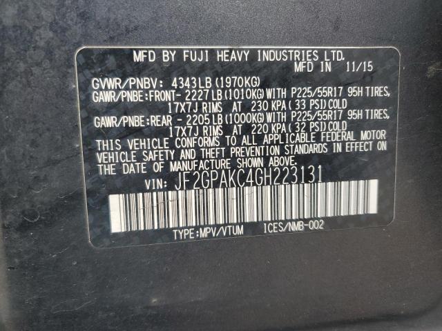 2016 SUBARU CROSSTREK - JF2GPAKC4GH223131