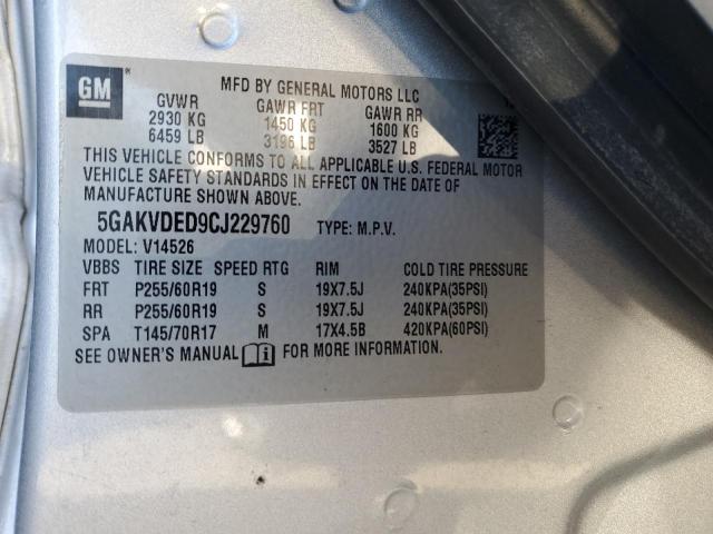 2012 BUICK ENCLAVE - 5GAKVDED9CJ229760