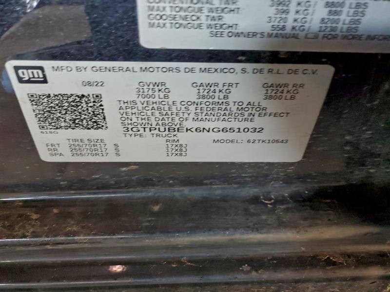 2022 GMC SIERRA K15 #3301762364