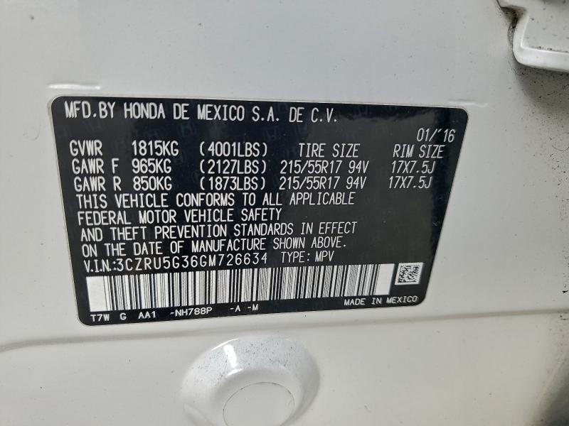 2016 HONDA HR-V LX #3296064838