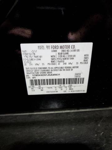 2018 FORD EXPLORER X #3318946943