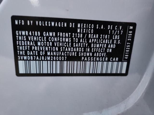 2018 VOLKSWAGEN JETTA SE - 3VWDB7AJ8JM260007