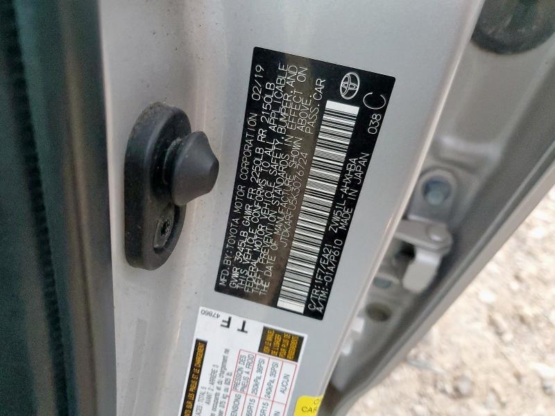 2019 TOYOTA PRIUS JTDKARFU5K3076724