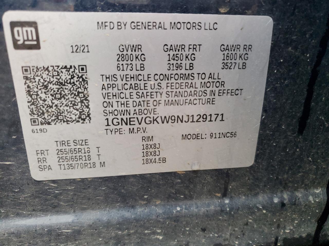 CHEVROLET TRAVERSE LT