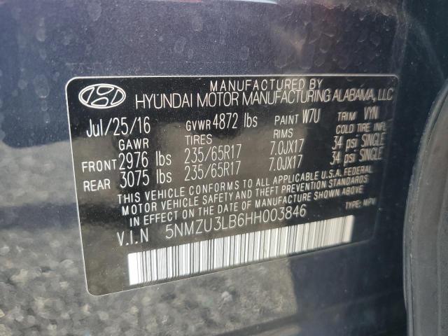 2017 HYUNDAI SANTA FE S - 5NMZU3LB6HH003846