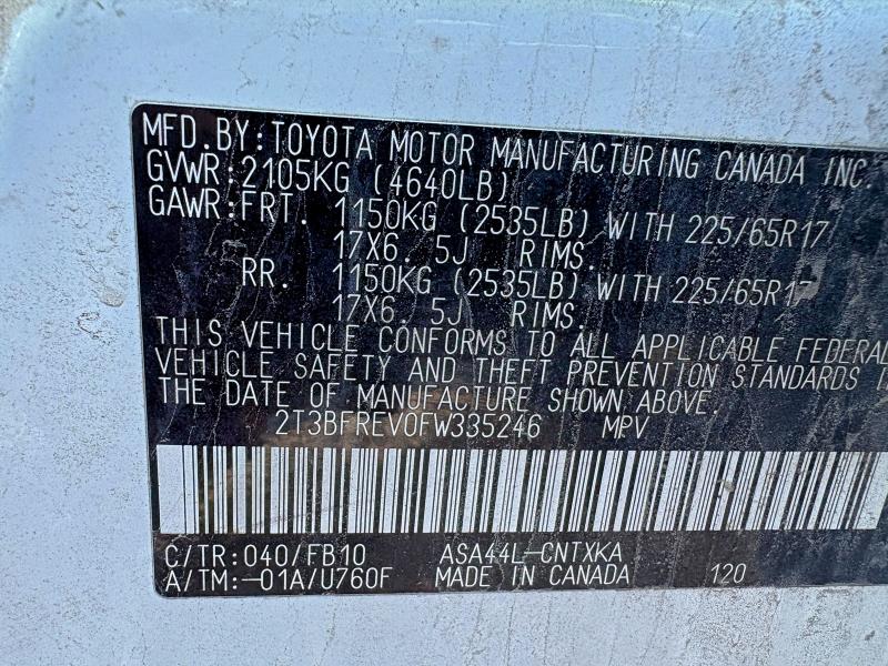 2015 TOYOTA RAV4 LE #3296250444