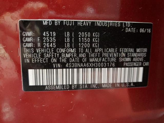 2017 SUBARU LEGACY 2.5 #3302759380