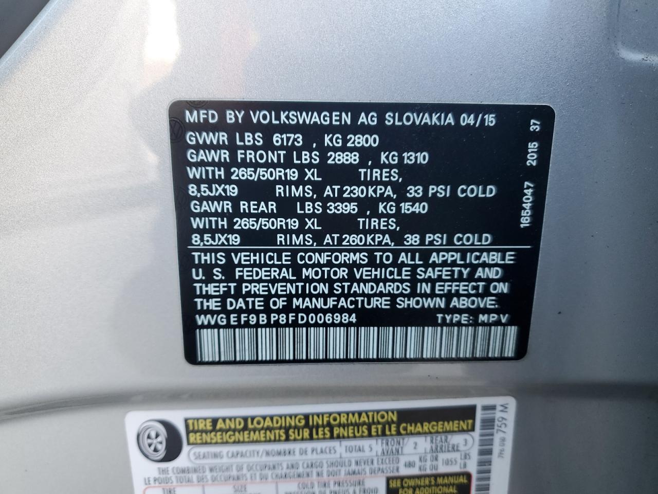 VOLKSWAGEN TOUAREG V6