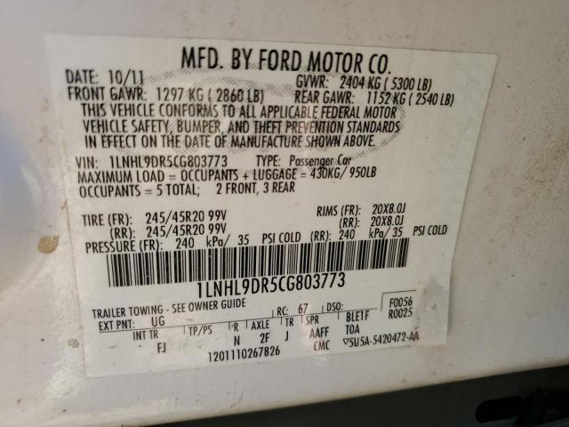 2012 LINCOLN MKS #3292296288