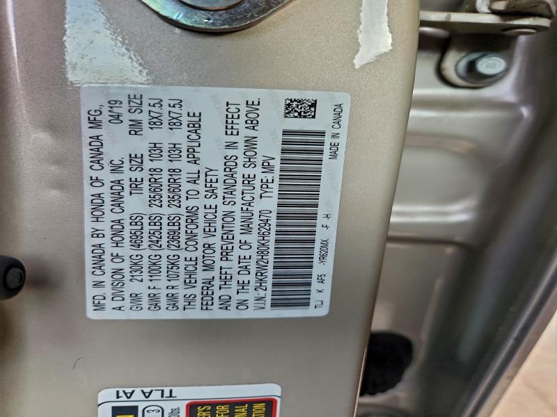 2019 HONDA CR-V EXL #3297186924