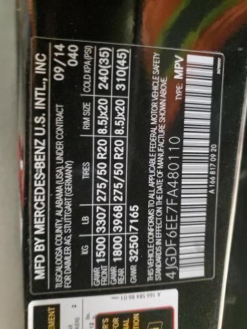 2015 MERCEDES-BENZ GL 450 4MA #3303665927