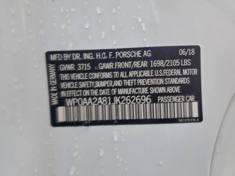 2018 PORSCHE CAYMAN #3297989063