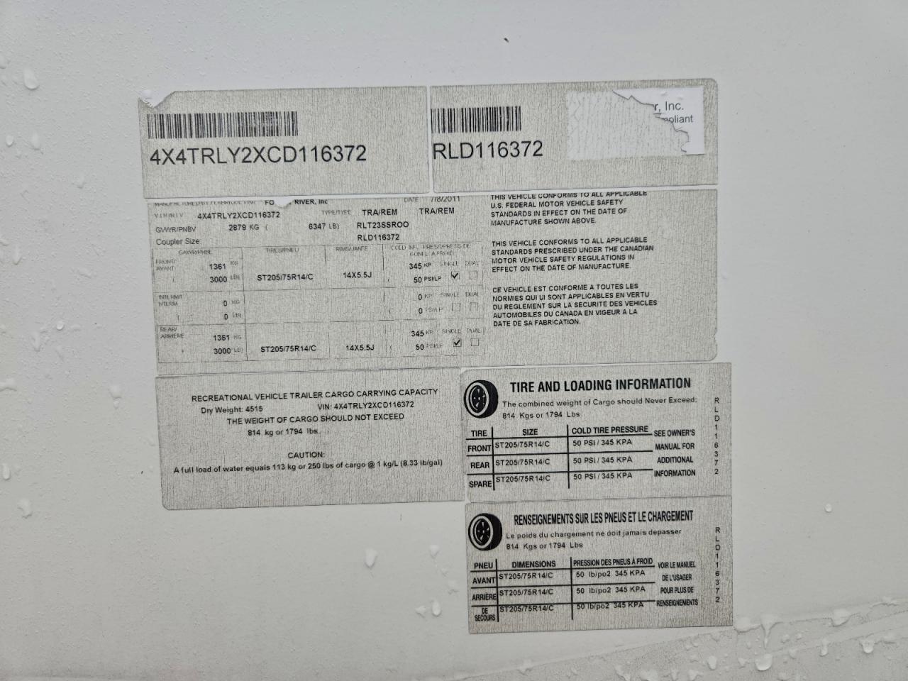 Lot #3316015769 2012 ROCKWOOD MINI LITE