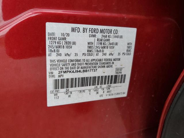 2020 FORD EDGE SEL #3304783937